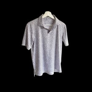 Peter Millar Shirt Boys Large 11/12 Performance Polo Golf Links Fish